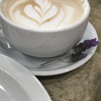 Cafe Topes - Lavender mocha! My favorite!! - Coffee & Tea Near Me - Carlsbad, California