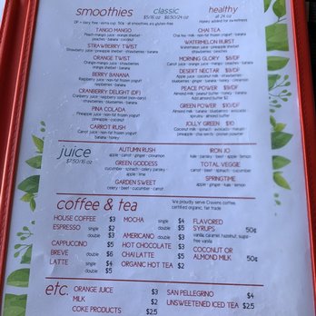 Gloria’s - Menu - Juice Bars & Smoothies Near Me - Moab, Utah Gloria’s - Menu - Juice Bars & Smoothies Near Me - Moab, Utah