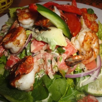5 Burro Cafe - Grilled shrimp salad messy goodness! - Mexican Near Me - Forest Hills, New York