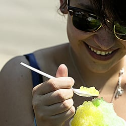 Key lime pie & ice cream sno cone @ coop's
