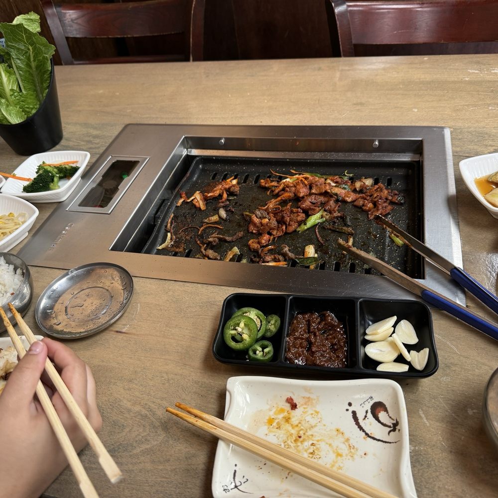 A. Bulgogi, Pork and Chicken Combo A