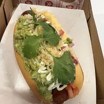Sumo Dog - Can't Remember The Name Of This One Either, But Same Thing With The Mexican Style Bacon Wrapped Dog - Fast Food Near Me - Indio, California Sumo Dog - Can't Remember The Name Of This One Either, But Same Thing With The Mexican Style Bacon Wrapped Dog - Fast Food Near Me - Indio, California
