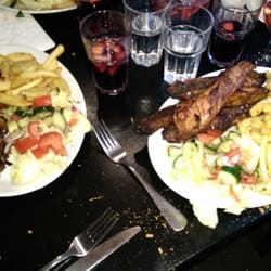 Brixton Village Grill - Chargrilled spare ribs with chips and salad - seriously yummy