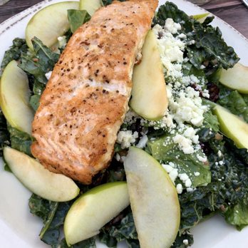 Oakside - Kale Apple Salad with Salmon - Seafood Near Me - Big Bear Lake, California Oakside - Kale Apple Salad with Salmon - Seafood Near Me - Big Bear Lake, California