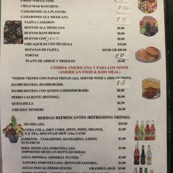 Taqueria El Ranchito - Menu page 3