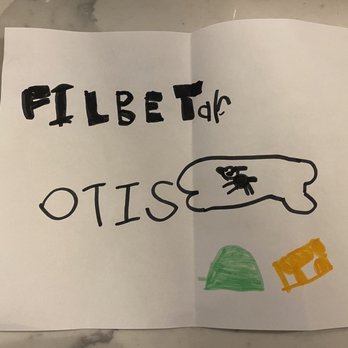 Best Friends Fur Ever - "Feel better Otis" note from the 5 year old I have to tell her pup needed to stay overnight at the vet to recover - Pet Training Near Me - Joppa, Maryland