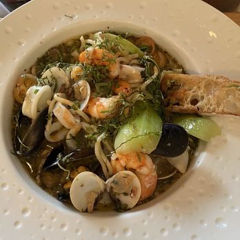 The Wild Artichoke - Seafood Brodo Pasta ($48) - New American Near Me - Yorba Linda, California The Wild Artichoke - Seafood Brodo Pasta ($48) - New American Near Me - Yorba Linda, California