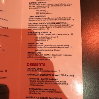 Pittsburgh Improv - Menu - Comedy Clubs Near Me - Homestead, Pennsylvania