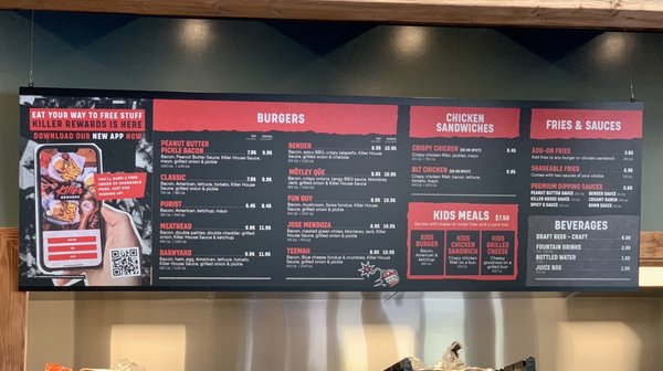 Menu photo 2 Killer Burger West Linn West Linn, OR