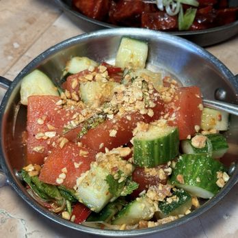 Bird Dog - Cucumber watermelon salad - Southern Near Me - New York, New York Bird Dog - Cucumber watermelon salad - Southern Near Me - New York, New York