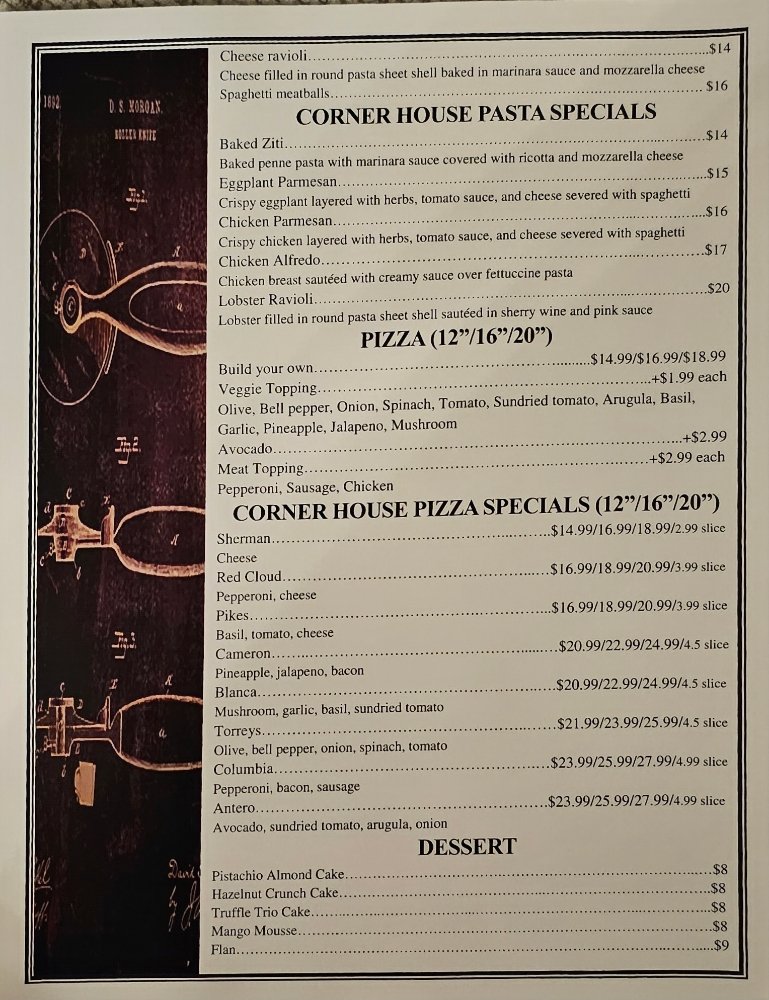 CORNER HOUSE PIZZA PASTA BAR 16 Photos 100 Knox Ct, Denver