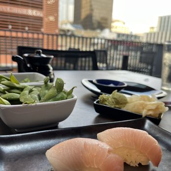 RA Steak & Sushi - EDAMAME YELLOWTAIL NIGIRI - Sushi Bars Near Me - Austin, Texas RA Steak & Sushi - EDAMAME YELLOWTAIL NIGIRI - Sushi Bars Near Me - Austin, Texas
