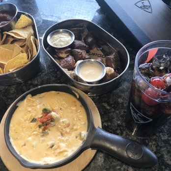 Topgolf - Pretzel bites, queso, salsa, guac and chips. Yummy! - Golf Near Me - Fishers, Indiana