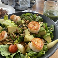 The Real Coconut - Broccoli and Avocado salad with shrimp