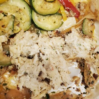 AJ’s on Hanover - Inside the crab cake. Like shredded chicken?? - New American Near Me - Baltimore, Maryland AJ’s on Hanover - Inside the crab cake. Like shredded chicken?? - New American Near Me - Baltimore, Maryland