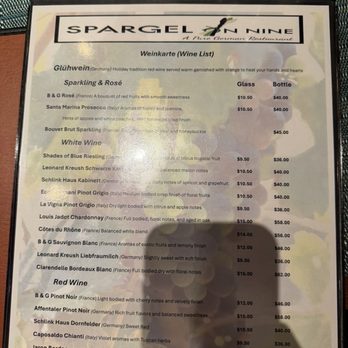 Spargel On 9 - Wine - German Near Me - Queensbury, New York