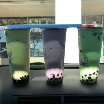 Rustic Bubble Tea Cafe - Avocado, taro, honeydew large blended snow bubbles with boba. - Bubble Tea Near Me - Albuquerque, New Mexico