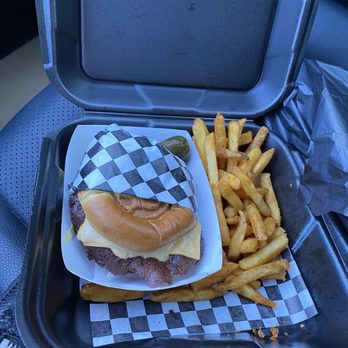 Smash N Bite - Double Cheeseburger and regular fries - Burgers Near Me - Sherman Oaks, California Smash N Bite - Double Cheeseburger and regular fries - Burgers Near Me - Sherman Oaks, California