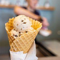 JoMa's Artisan Ice Cream - Baby Scoop Peanutty w/ Waffle Cone ($7)