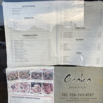 Osaka Japanese Express - Menu - Japanese Near Me - Jamestown, North Carolina Osaka Japanese Express - Menu - Japanese Near Me - Jamestown, North Carolina