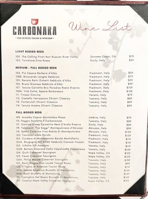 Menu photo 2 Carbonara Arlington, VA