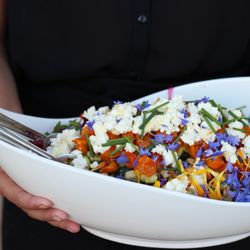 Grilled Corn and Arugula Salad with Sheep Feta