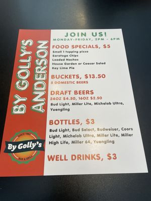 Menu photo 4 By Golly’s Bar & Grill  Cincinnati, OH