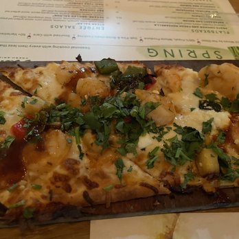 Seasons 52 - Chipotle BBQ Shrimp Flatbread - New American Near Me - Troy, Michigan
