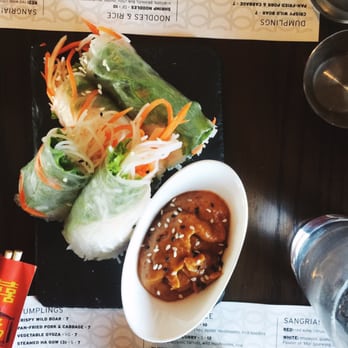 Juju - Vegan salad rolls with peanut sauce - Tapas/Small Plates Near Me - Durham, North Carolina Juju - Vegan salad rolls with peanut sauce - Tapas/Small Plates Near Me - Durham, North Carolina