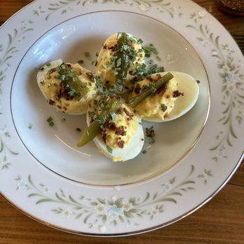 Bird Dog Cafe - Deviled Eggs with pimento cheese - Cafes Near Me - Laurel, Mississippi