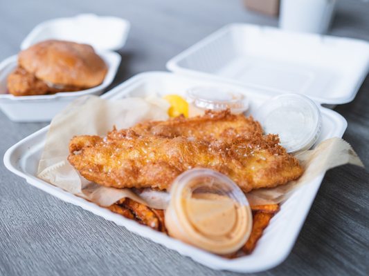 Salty Blue Fish & Chips by null