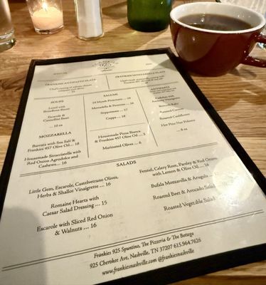 Menu photo 2 Frankies 925 Spuntino Nashville, TN Menu photo 2 Frankies 925 Spuntino Nashville, TN