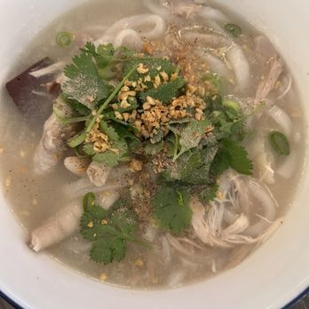 Lao Der - Kao Piak Sen with pork blood and chicken feet - Laotian Near Me - Stockton, California Lao Der - Kao Piak Sen with pork blood and chicken feet - Laotian Near Me - Stockton, California