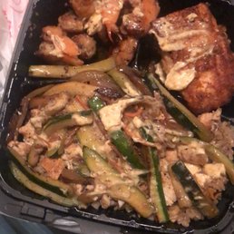 Salmon & shrimp plate. Substitute chicken fried rice Salmon & shrimp plate. Substitute chicken fried rice