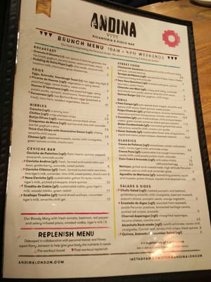 Menu photo 2 Andina London, XGL