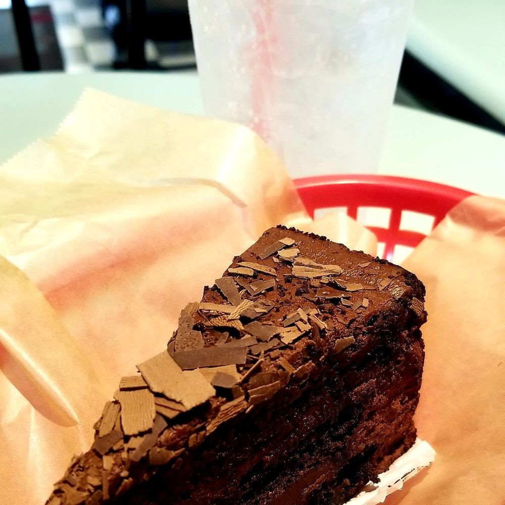 Cherry Pick Cafe - $2.50 Bottomless soda drink with Chocolate Cake slice (thank you dessert for Yelp review), *does happy dance!* - Sandwiches Near Me - Los Angeles, California Cherry Pick Cafe - $2.50 Bottomless soda drink with Chocolate Cake slice (thank you dessert for Yelp review), *does happy dance!* - Sandwiches Near Me - Los Angeles, California