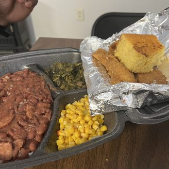 Ethel's Snack Shack - Red Beans and Rice with Fried Fish - Seafood Near Me - Baton Rouge, Louisiana Ethel's Snack Shack - Red Beans and Rice with Fried Fish - Seafood Near Me - Baton Rouge, Louisiana