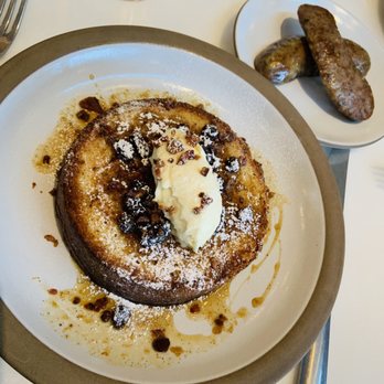 San Morello - French toast with a side of pork sausage - Italian Near Me - Detroit, Michigan San Morello - French toast with a side of pork sausage - Italian Near Me - Detroit, Michigan