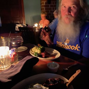 The Peddler Steakhouse - Dining by candlelight during a brief (15 second?) power outage during a thunderstorm. - Steakhouses Near Me - Hamer, South Carolina The Peddler Steakhouse - Dining by candlelight during a brief (15 second?) power outage during a thunderstorm. - Steakhouses Near Me - Hamer, South Carolina