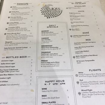 Puka's - Menu - Bars Near Me - Honolulu, Hawaii