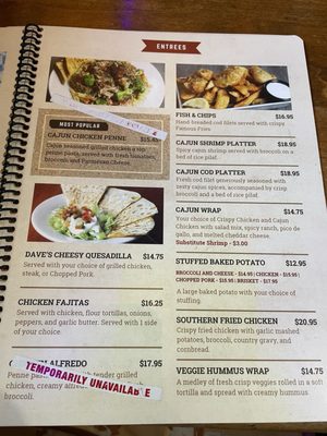 Menu photo 1 Famous Dave's Rancho Cucamonga, CA