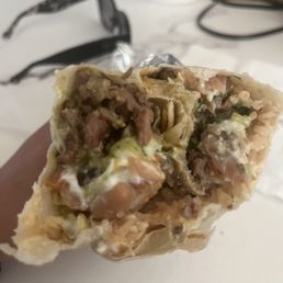 My almost gone burrito.