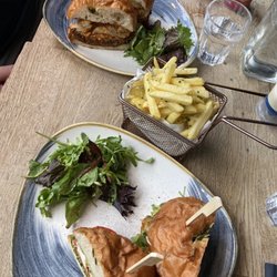 Olive & Rye - Pork Sandwich and Parmesan truffle fries