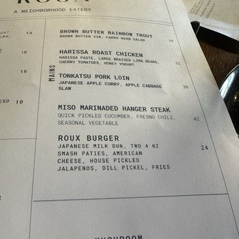 Roux SLC - Menu - Italian Near Me - Salt Lake City, Utah