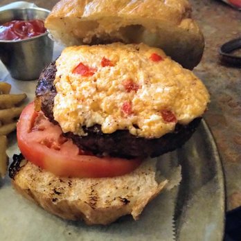 Whiskey Bar Kitchen - Veggie burger with tomato and pimento. YUM - this was so good. - Pubs Near Me - Augusta, Georgia Whiskey Bar Kitchen - Veggie burger with tomato and pimento. YUM - this was so good. - Pubs Near Me - Augusta, Georgia