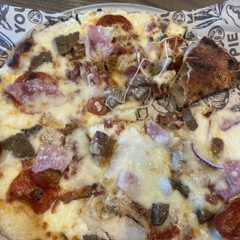 Your Pie Pizza - Clemson Downtown - All meat pizza Alfredo sauce extra cheese ! That fav! - Pizza Near Me - Clemson, South Carolina Your Pie Pizza - Clemson Downtown - All meat pizza Alfredo sauce extra cheese ! That fav! - Pizza Near Me - Clemson, South Carolina