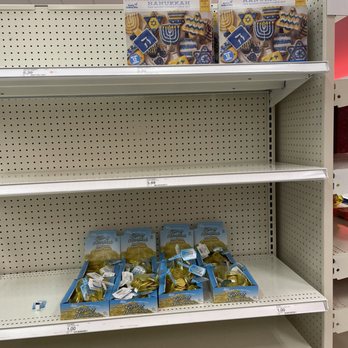 Target - GELT!!!  Hanukkah is never complete without some gelt. Hanukkah display. Partially completed or empty? Not sure. - Department Stores Near Me - Phoenix, Arizona