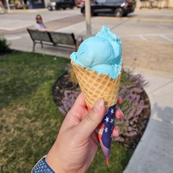 Frankie’s Ice Cream - Blue Moon Waffle Cone (this was a single scoop)