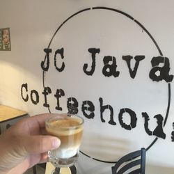 JC Java Coffee House - The undertow a hot shot of espresso with cool cream and French vanilla to follow for a cool warm sweet espresso shot.