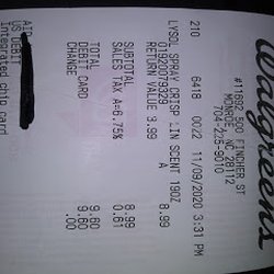 Walgreens - Gouging. $8.99 for a can of spray Lysol.